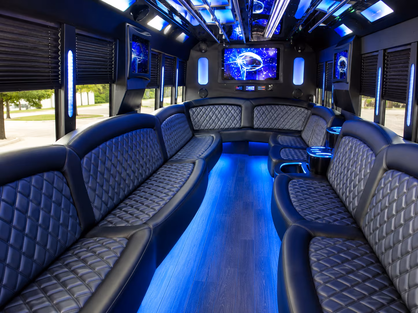 20 Passenger Party Bus Interior