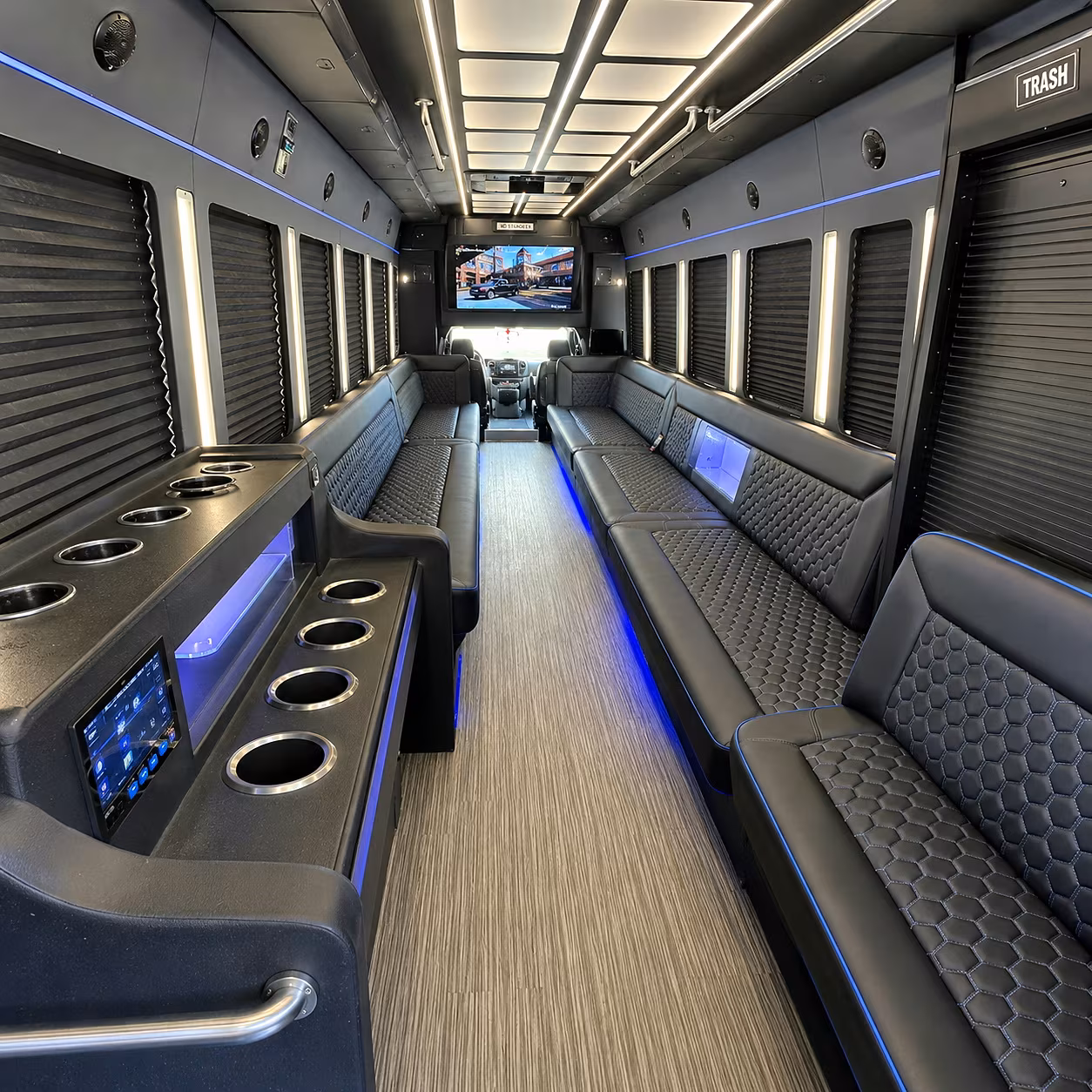 Chula Vista Bachelor & Bachelorette Transportation party bus interior