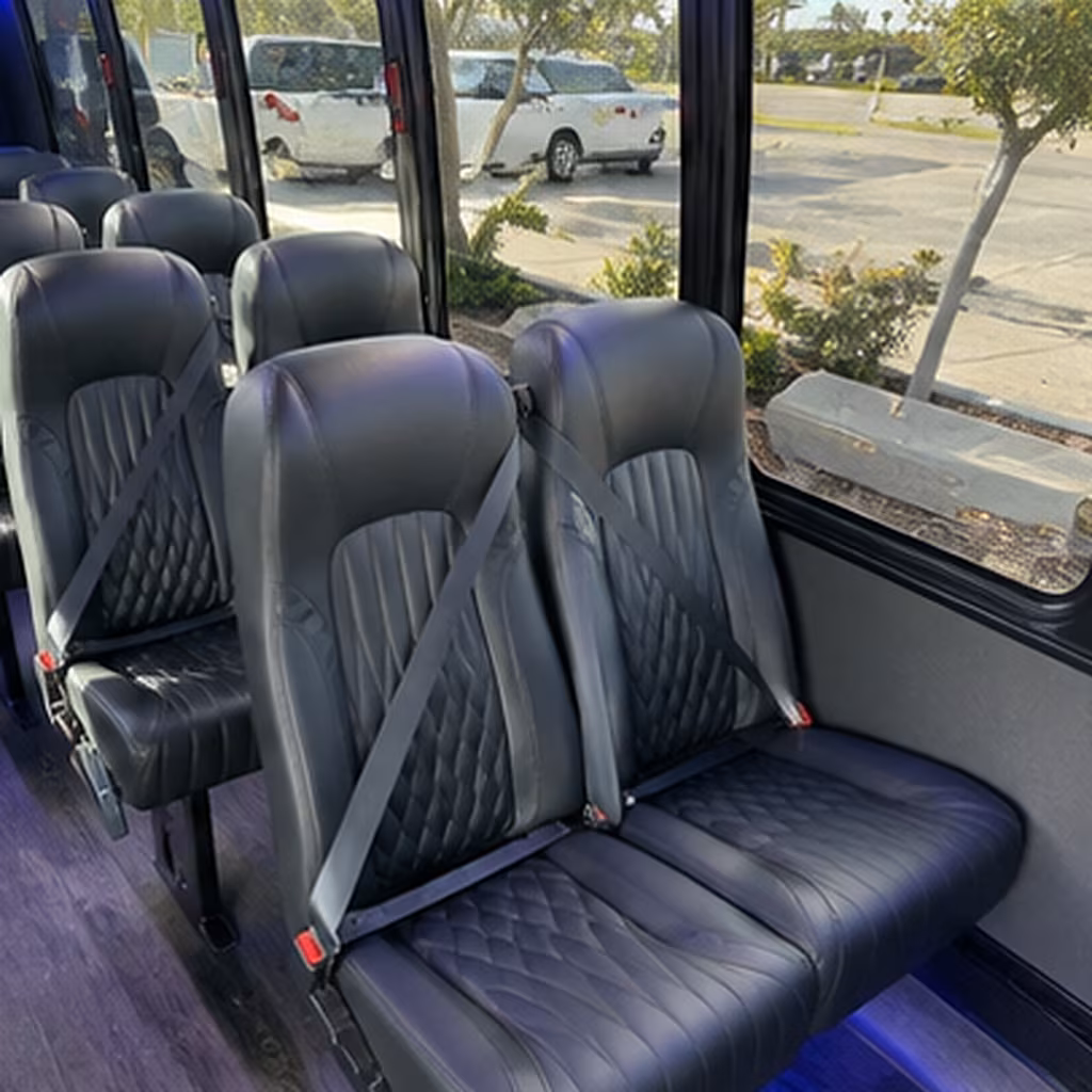 Chula Vista School Event Transportation party bus interior