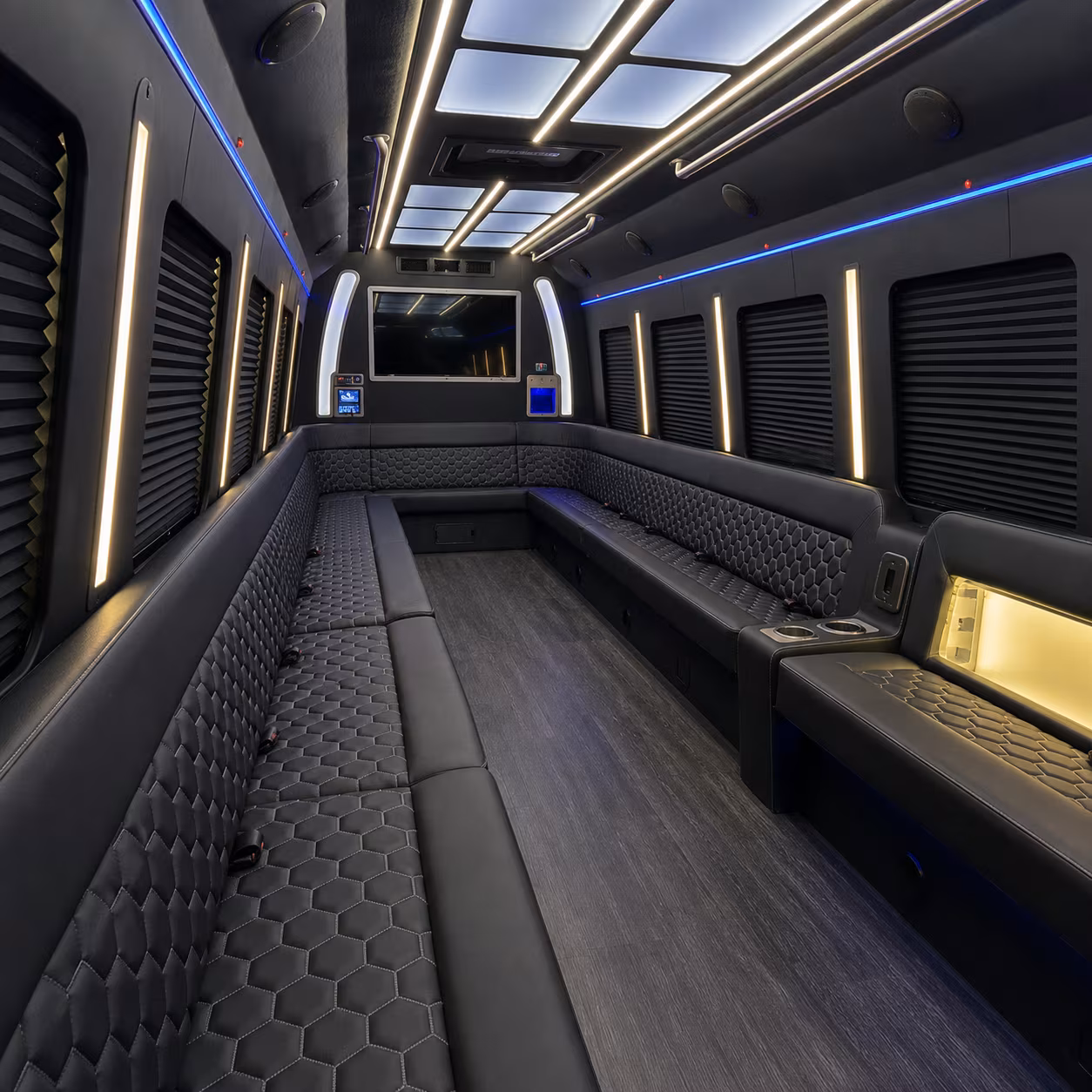 Chula Vista Sporting Event Transportation party bus interior
