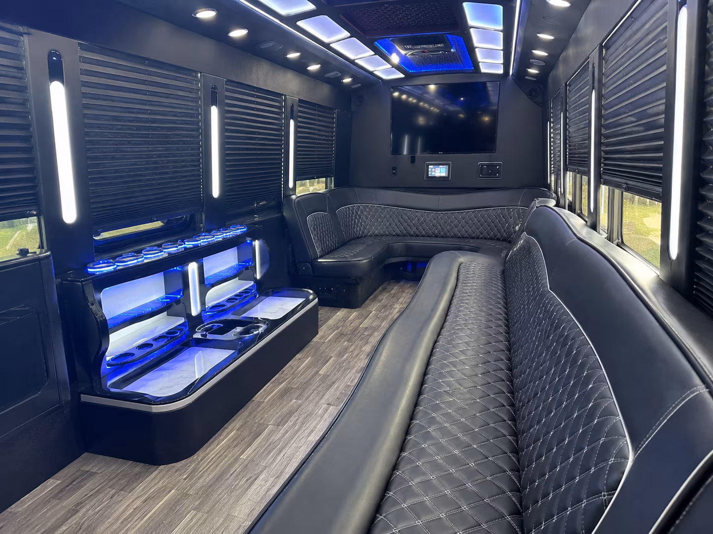 Chula Vista Wedding Transportation party bus exterior