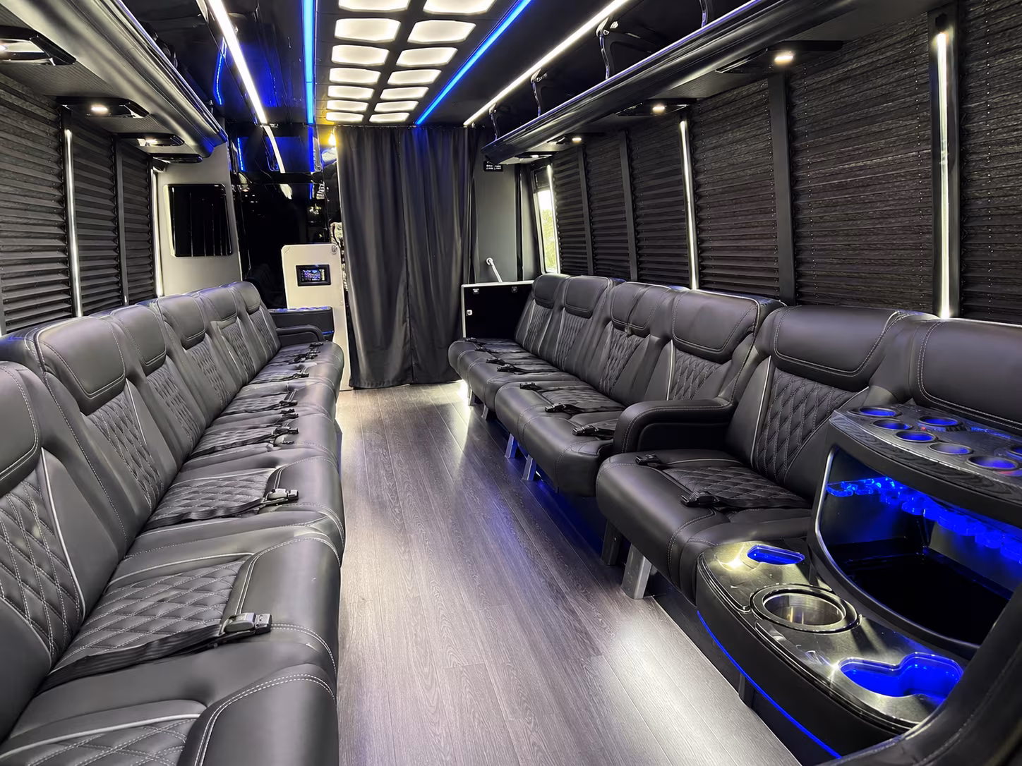 Chula Vista Wedding Transportation party bus exterior