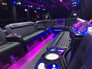 Vista 15 Passenger Party Bus Interior