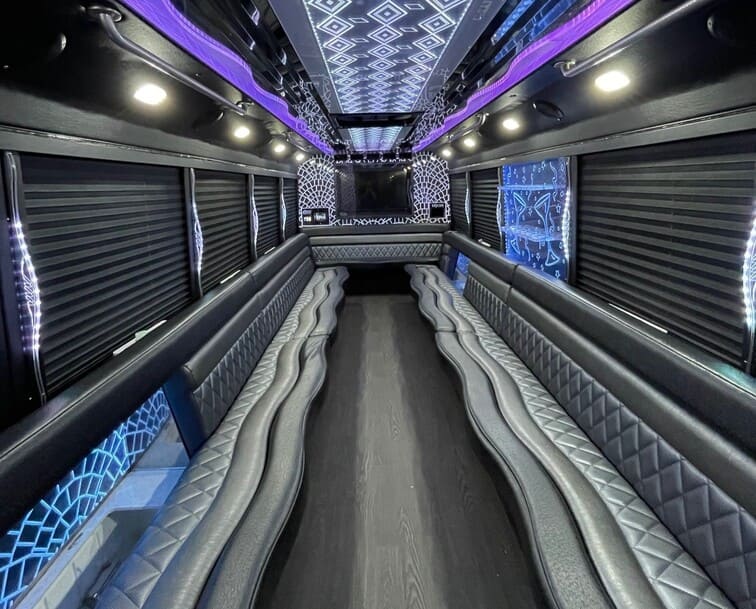 Vista 30 Passenger Party Bus White Interior