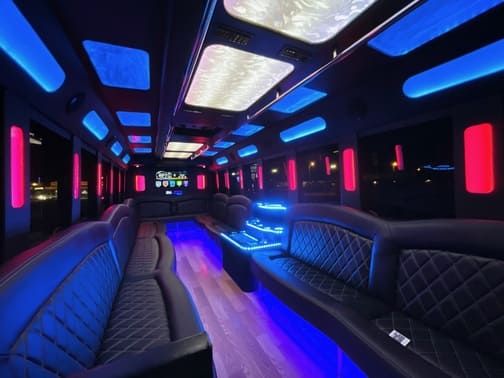 La Mesa 35 Passenger Party Bus Interior