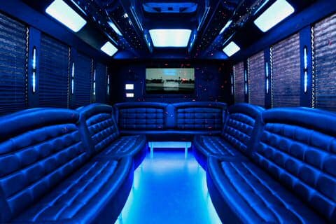 National City 36 Passenger Party Bus Interior